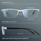 Gaoye Executive Style Reading Glasses Men - Durable Readers with Blue Light Filtering - Comfortable Fit with TR90 Frames