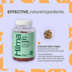 Hilma Prebiotic Fiber Gummies, Daily Fiber Supplement, Gummies for Adults, Supports Gut Health for Women and Promotes Regularity, Citrus Natural Flavor, FSA Eligible, 60 Count