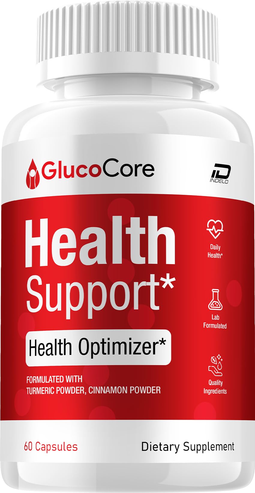 Gluco Core Capsules – GlucoCore Natural Blend Daily Health Supplement (1 Pack - 60 Capsules)