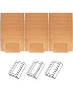 qiqee 9x6x2.5 Inch Brown Cookie Box with Window 15Pcs Pastry Macaron Bakery Box For Packaging