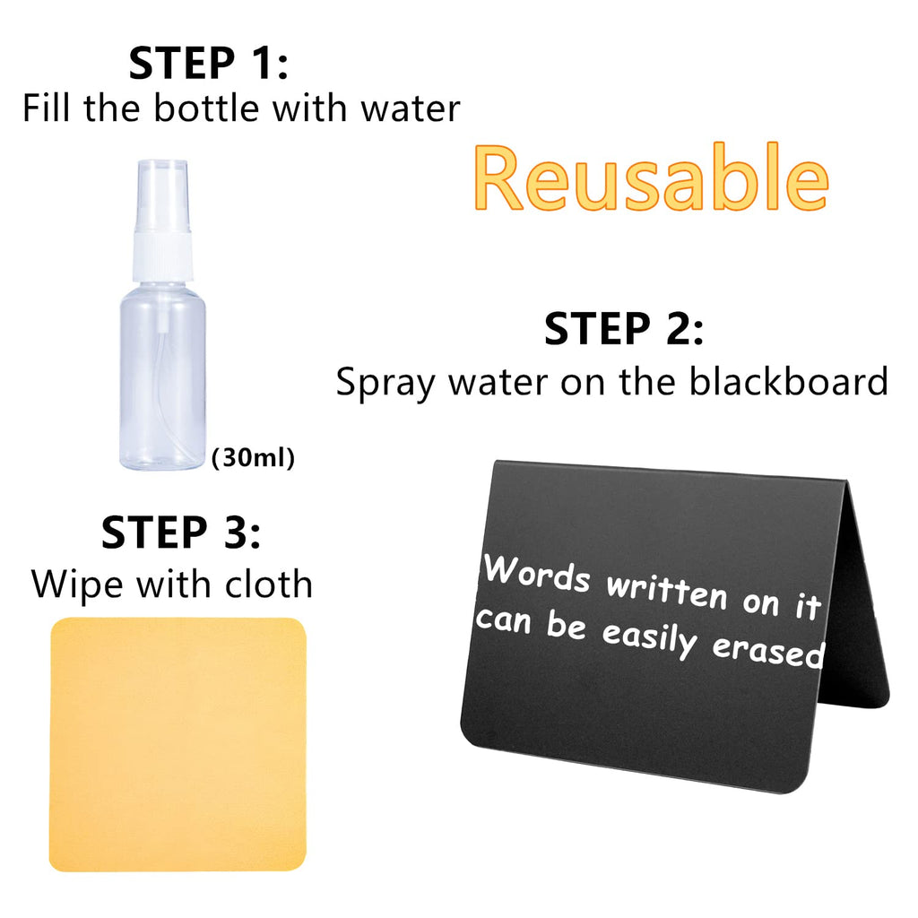 20PCS Mini Chalkboard Signs for Food, Reusable and Reserved Table Signs, Food Labels for Party Buffet, Easy to Write and Wipe Out, Catering Supplies Buffet Display, Place Cards