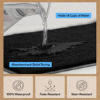 GORILLA GRIP Waterproof Traffic Guard Door Mat, 72x48 Heavy Duty Entryway Floor Mats, Strong Backing Commercial Utility Rugs, Office Hallway, Garage, Home, Low Profile Carpet Runner, Black