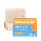 Newton Bay Swimmers Soap + Vitamin C | All Natural Body and Face Wash Soap Bar | Neutralizes and Washes Away Chlorine After Swimming | Revitalizes Sensitive Skin | 2-Pack of 4 Ounce Soap Bars