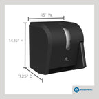 Georgia-Pacific Push Paddle Roll Paper Towel Dispenser by GP PRO, 54338A, Black