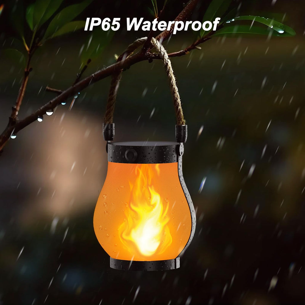 Hompavo Gen2 Solar Lanterns Outdoor Waterproof with Ultra-Real Flame