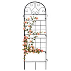 hogardeck 1PC 45x14 Inch Heavy Duty Metal Trellis - Black Rustproof Coated Outdoor Garden Support for Climbing Plants, Roses, Vegetables