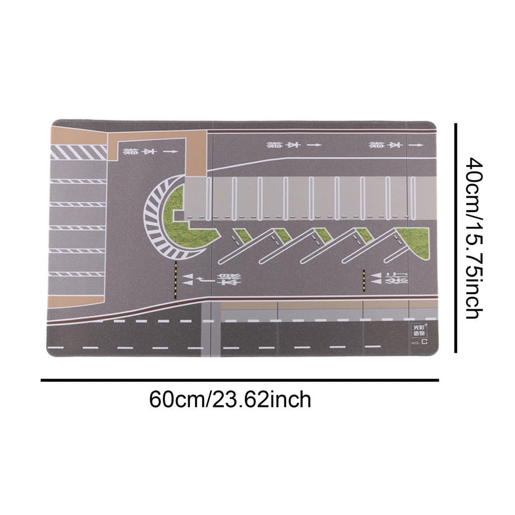 1:64 Model Building Background for Diecast Car Parking Lot Display, C
