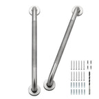 Grab Bars for Shower 2 Pack 18-Inch, Stainless Steel Anti-Slip Safety Shower Handle for Elderly Bathroom Wall Support Handicap Handicap Grab Bars for Seniors, Brushed Nickel