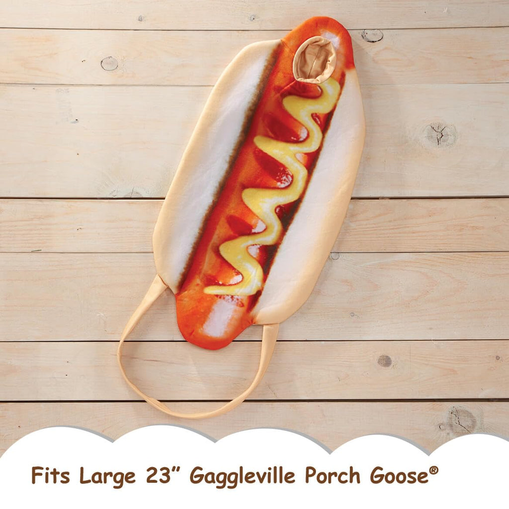 Gaggleville Hot Dog Goose Outfit, Fits Large 23" H Statue, by Fox Valley