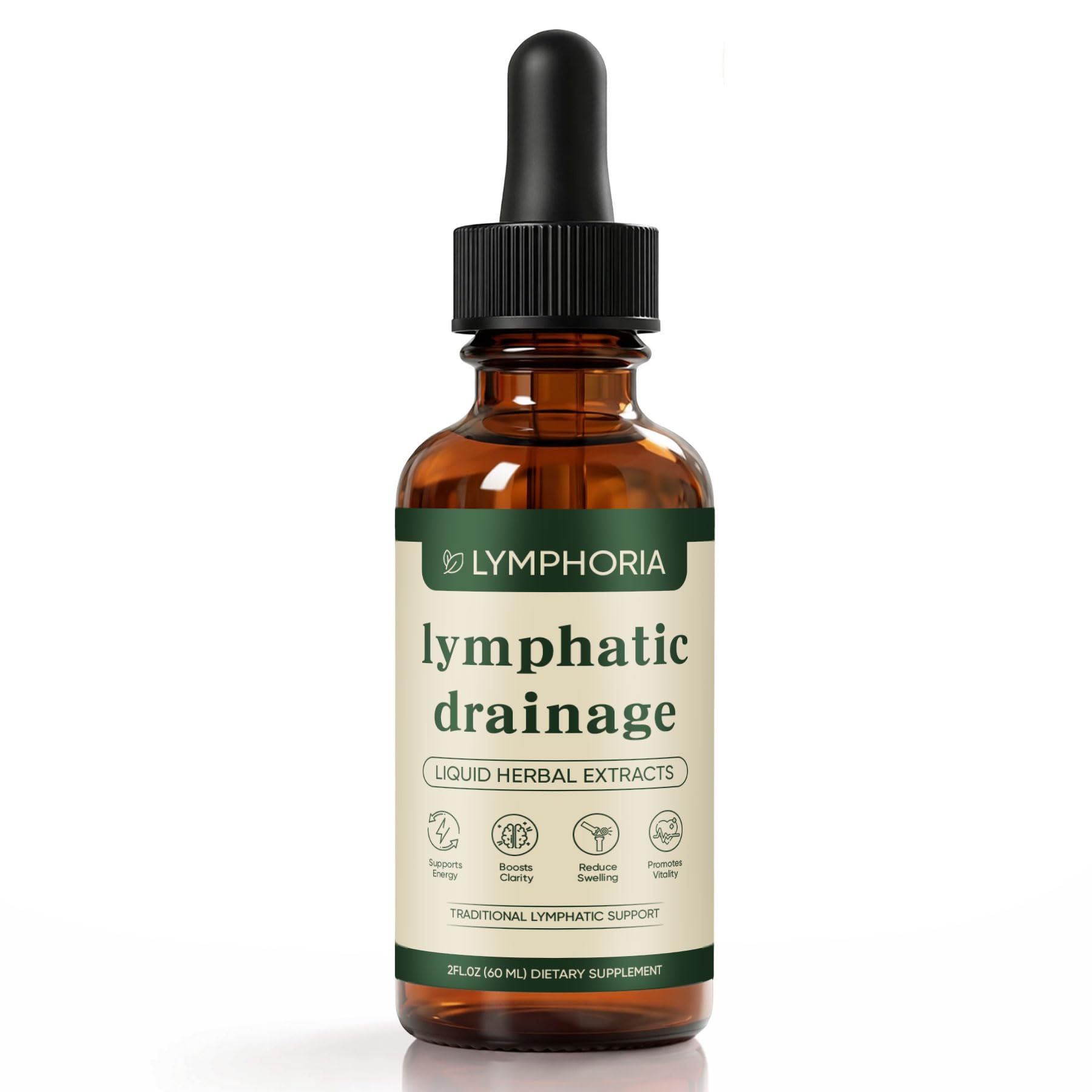Lymphoria Lymphatic Drainage Drops, Lymphatic System Support, Immune System, Natural Herbal Blends, Vegan & Non-GMO (1)