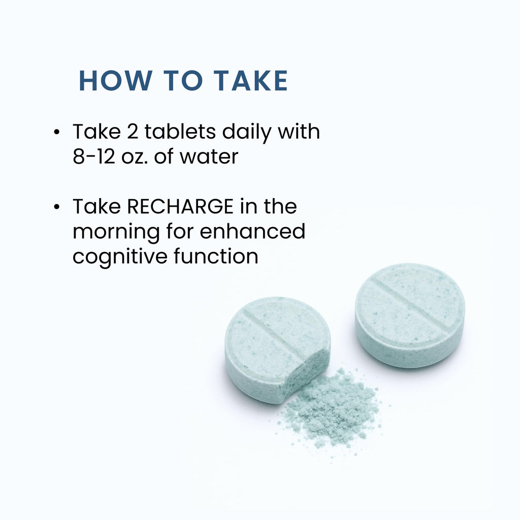 Recharge – Cognitive Performance, Mitochondrial Boost, Energy Production - Methylene Blue, NAD, PQQ | 60ct (1 Month Supply)