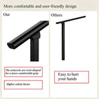 Hand Rails for Outdoor Steps，Stair Handrail & Indoor Stair Railing Kit，Railings for Outdoor Steps for Fence & Outdoor Steps (1, Black-Straight, 2 Step)