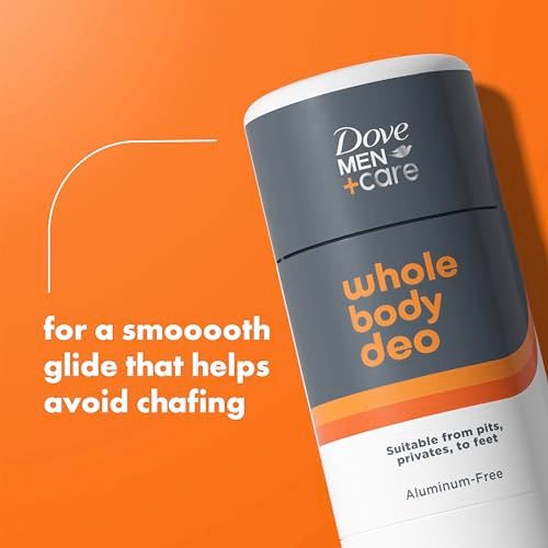 Dove Men+Care Whole Body Deo Aluminum-Free Deodorant Stick Shea Butter + Cedar from Pits, Privates, to Feet with Vitamin E 2.6 oz