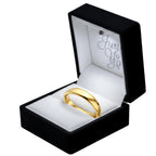 Personalized Men’s Gold Tungsten Ring – Custom Engraved Wedding Band with Free Engraving in Any Language - Ships from USA