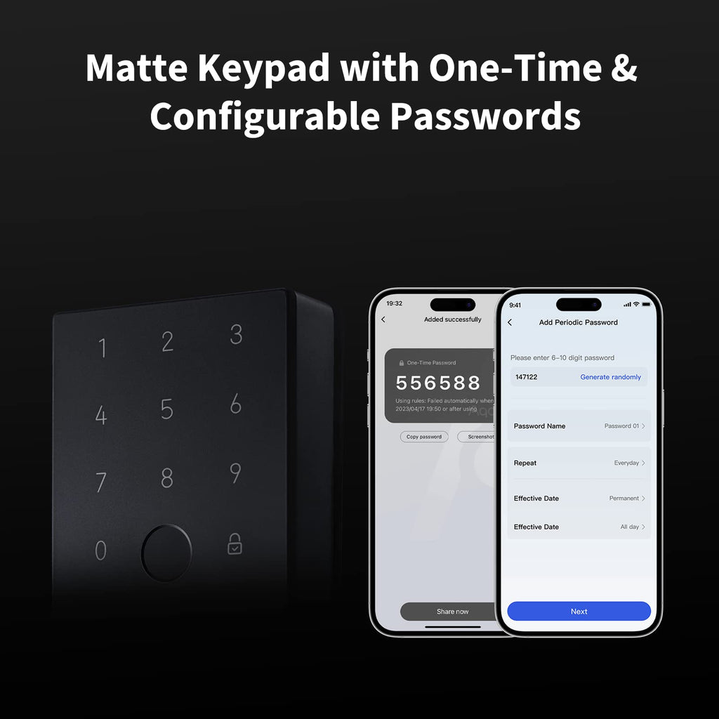 Aqara Smart Lock U100, Fingerprint Keyless Entry Door Lock with Apple Home Key, Touchscreen Keypad, Smart Electronic Deadbolt, IP65 Weatherproof, Supports Apple HomeKit, Alexa, Google, IFTTT, Silver