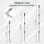 FIMXSD Crack Weeder Tool, 59-Inch Long Handle Crevice Weeding Tool with L-Shaped Stainless Steel Blade, Manual Weed Puller for Sidewalk, Driveway, Pavers, Patio and Deck Edges