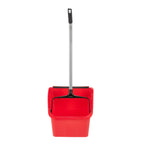 Amazon Basics Jumbo Lobby Dustpan, Indoor Outdoor Use, 6-Pack, Red