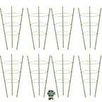 8 Pack Tomato Cage Plant Support Cages for Garden, 18 inches Tomato Trellis for Climbing Plants, Upgrade Garden Plant Stakes with Adjustable Ring, Tomato Rings for Support