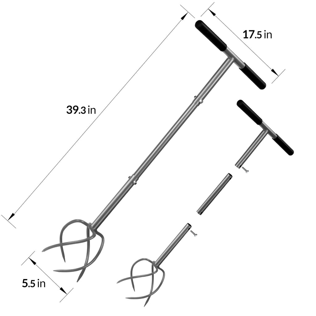 Walensee Twist Tiller with Large Steel Claw for Garden Soil Loosening