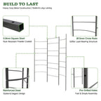 Anleolife 5.2x6ft Galvanized Vertical Panel Trellis, Raised Beds and Vines