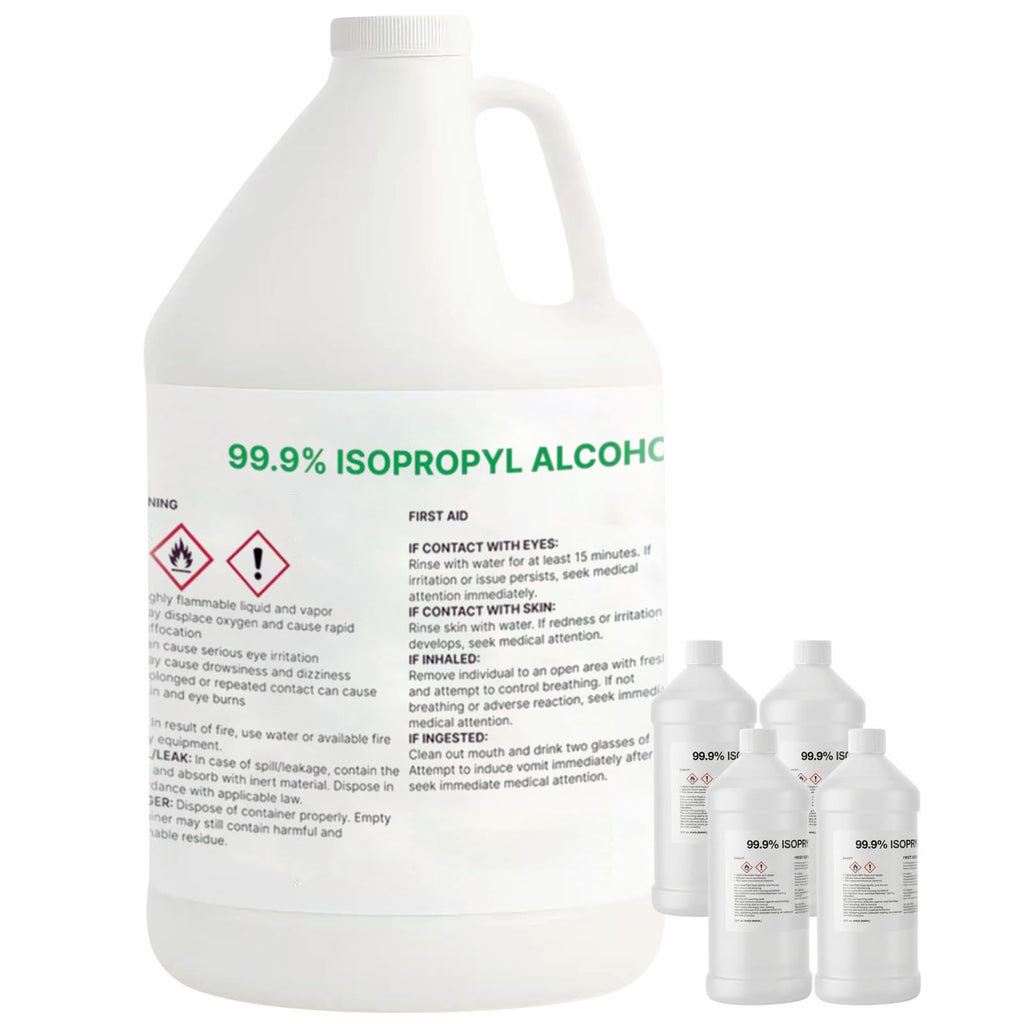 99.9% Pure Isopropyl Alcohol, Concentrated IPA, 1 Gallon 4 Quarts Pack