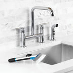 OXO Steel Soap Dispensing Dish Brush 10 in