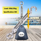 Turnbuckle Lsqurel 10PCS 304 Stainless Steel Turnbuckle Hook and Eye Heavy Duty M4 M6 M8 M10 Tensioner Adjustable Shade Sail Hardware for Tightening up Metal Cable Wire 5/32 1/4 5/16 3/8