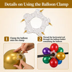 Adjustable Metal Table Arch Stand for Balloons & Flowers - Complete Party Table Rod Kit with Hand Pump & Balloon Tape - Height & Length Expandable Frame for Holiday Anniversary Decor (Black)