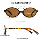ViewJoy Retro Oval Sunglasses for Women Vintage 90s Y2K Trendy Sun Glasses