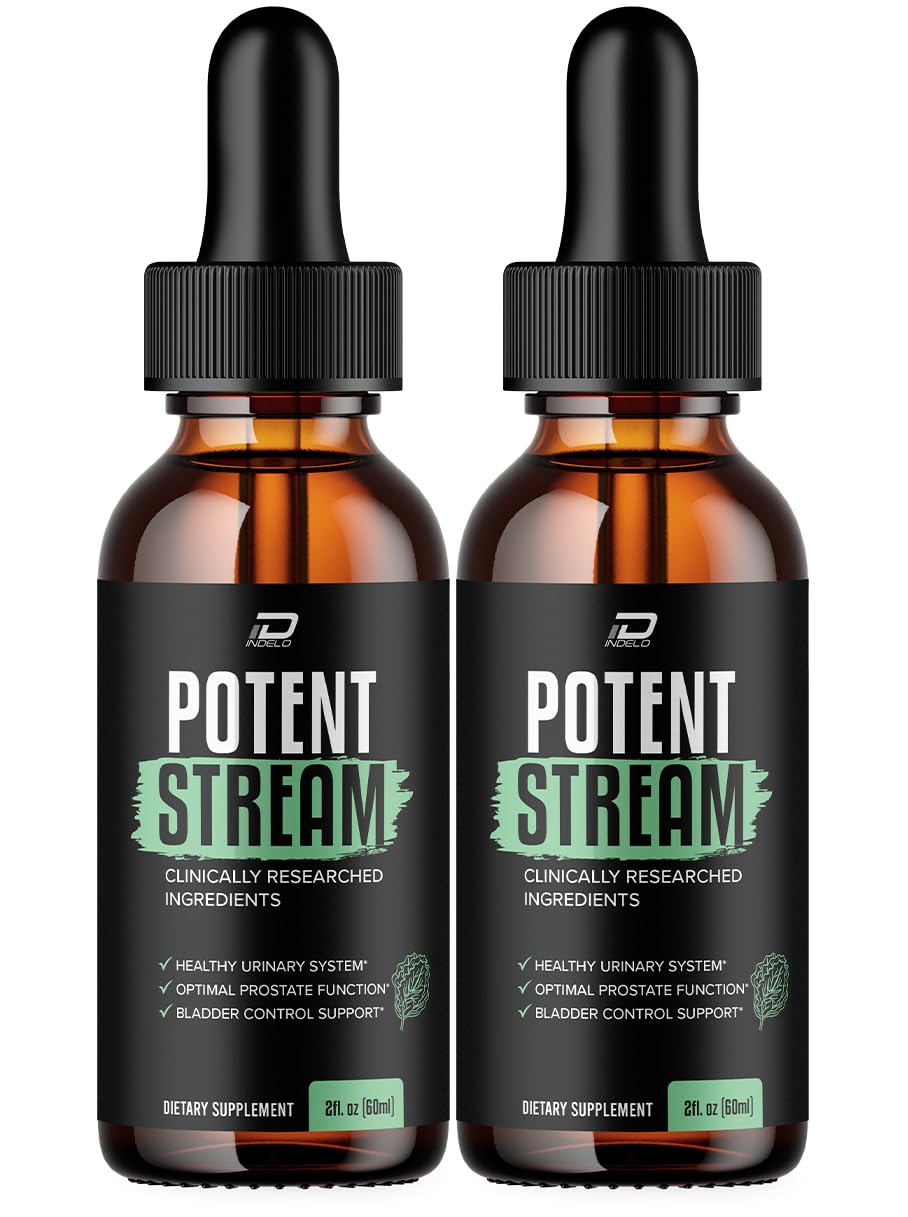 Indelo Potent Stream Drops for Health - Potent Stream Supplement, Maximum Strength Potent Streame Droppers, 2024 New Improved Formulation, (2 Pack - 2 Month Supply)