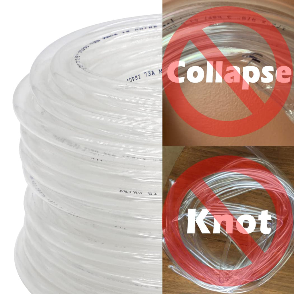 DAVCO 5/8" ID x 10ft Clear Vinyl Tubing, Low Pressure Flexible PVC Tubing, Heavy Duty UV Chemical Resistant Lightweight Plastic Vinyl Hose, BPA Free and Non Toxic