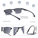 SKYOAK 2 Pack Premium Reader Sunglasses for Men with UV400 Protection Outdoors, TR90 Lightweight Tinted Reading Glasses Half Frame Design, Dark Lens Sun Readers & 2.5x - Not Bifocals