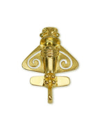 Real Metal Quimbaya Flyer Pin Real 24K GP Pre-Colombian Ancient Alien Artifact Lapel, Hat, Jacket or Backpack Pin