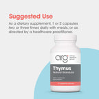 Allergy Research Group ARG Thymus - Glandular Supplement - Freeze-Dried Tissue - Immune System Support - Lyophilized Extract - Hypoallergenic & Non-GMO - 37 Servings - 75 Vegicaps
