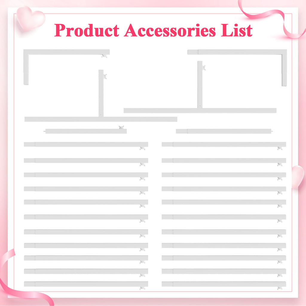 Wokceer Square Wedding Arch Backdrop Stand White Metal Arch 8FT x 8FT