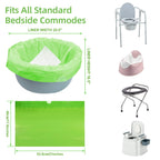 XUEPETT 120 Pack Commode Liners with 120 Super Absorbent Pads, Disposable Leakproof Bags for Bedside Commode, Universal Fit for Standard Toilet Chair Buckets
