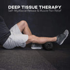 Rolling With It Vibrating Peanut Massage Ball - Deep Tissue Trigger Point Therapy, Myofascial Release - Handheld, Cordless - 4 Intensity Levels - Dual Lacrosse Ball Vibration Massager (Black)