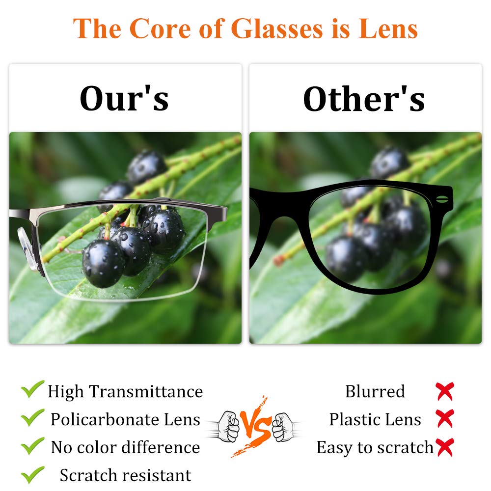 Lcbestbro Reading Glasses for Men, 1.5 Blue Light Blocking Reading Glasses Metal Readers