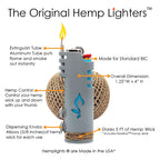 Hemp Wick Bundle Pack: 200 FT Beeline Roll + 1 Hemplights Wick Lighter (Black)
