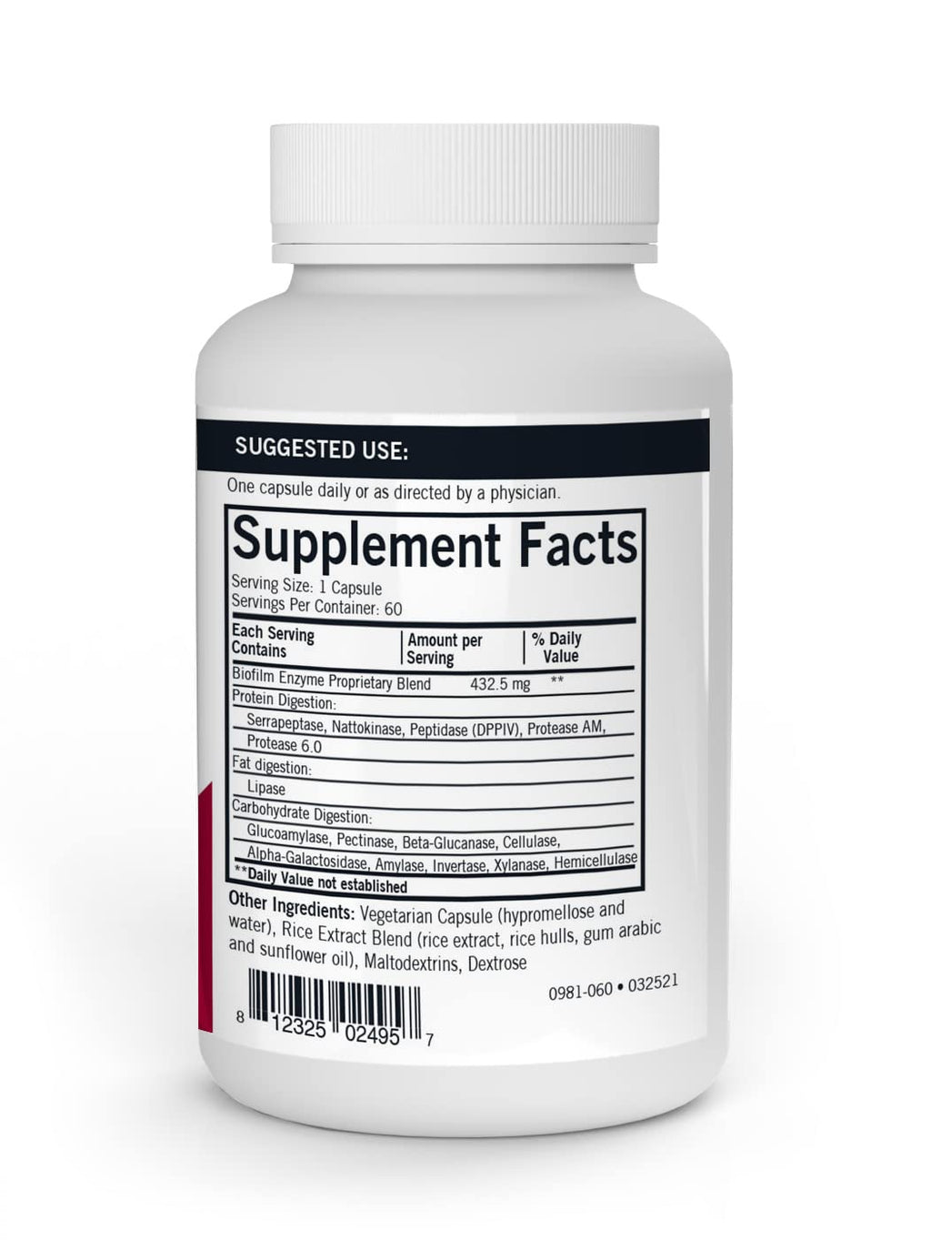 Kirkman - Biofilm Defense Disruptor and Buster - W/Lipase and Glucoamylase - Enzymes for Digestion for Men and Women - Protects Immune System - 60 Supplement Capsules