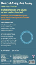 Cliganic 20 Pack Mosquito Repellent Bracelets for Adults & Kids - Natural DEET-Free Bands, Individually Wrapped