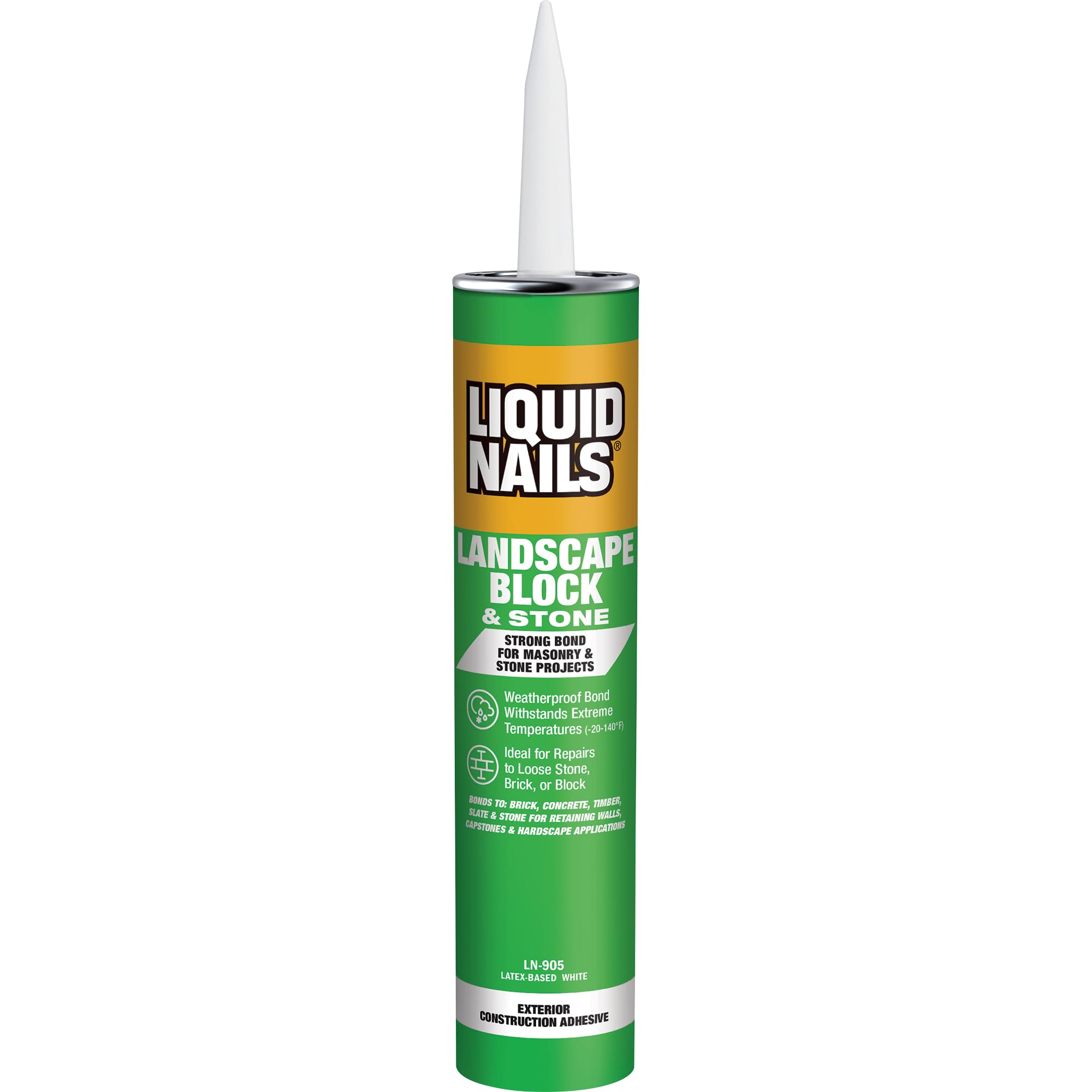 Liquid Nails - LN-905 Landscape Block Adhesive (LN905), Low VOC, 10 oz (Pack of 6)