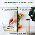 Aneu Simple Soak 32oz – Soak & Rinse Formula | Easily Dissolves Tough Resins & Grime | No Shaking Required | Cleans Glass, Silicone, Metal, & Borosilicate | 32oz - 1 Pack