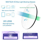MEETSUN 3-Pack Blue Light Blocking Glasses, Anti Eye Strain Headache (Sleep Better), Computer Glasses UV400 Lens (Black + Brown Gradient + Coffee)