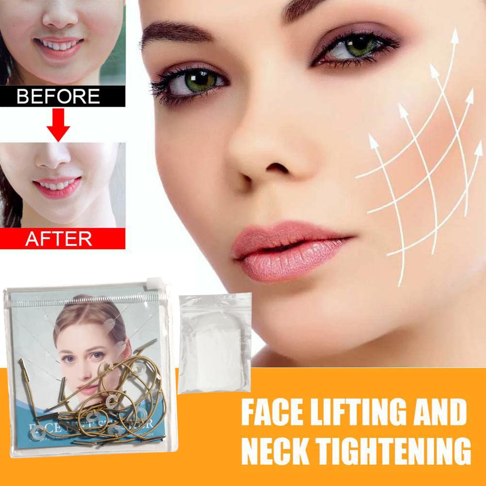 20 Pcs Face Lift Tape, Instant Face Neck and Eye Lift Tapes and Bands, Face Lifting Patches Invisible, Face and Neck Lift Tape