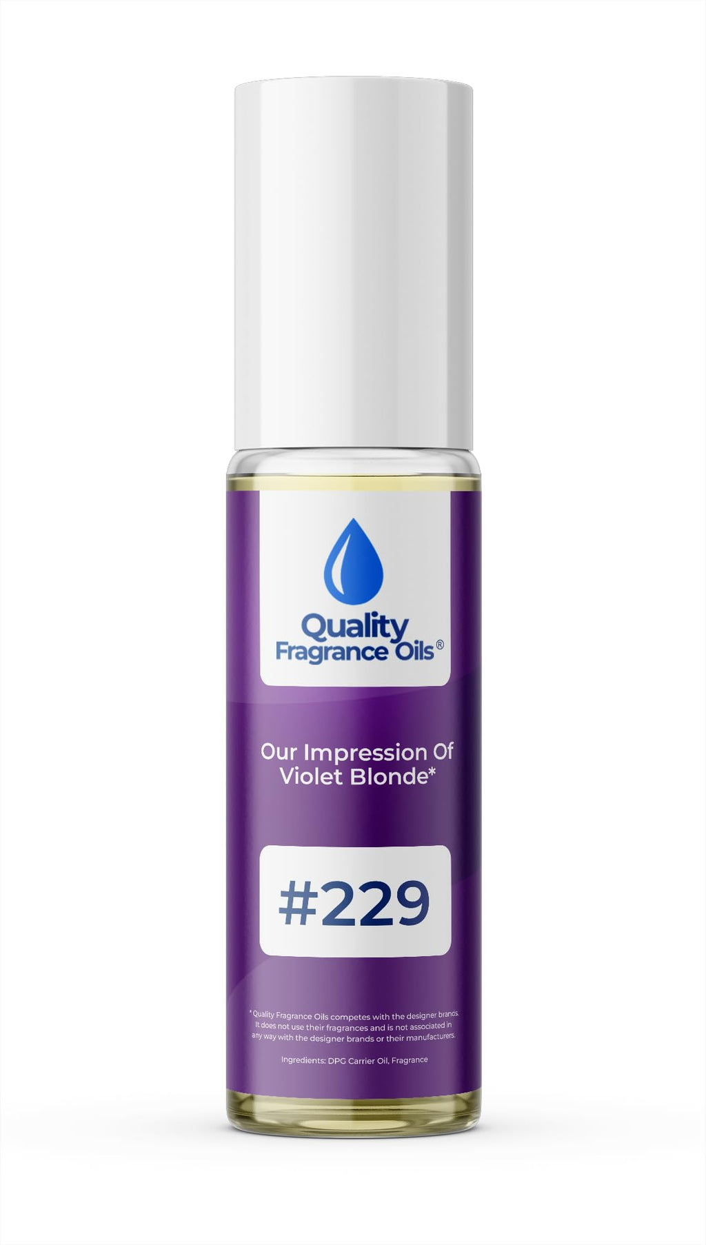 Quality Fragrance Oils' Violet Blonde for Women Impression #229 | Long-Lasting Perfume Oil, Alcohol-Free, Strong Scent, 10ml Roll-On | Affordable Alternative to Designer Fragrances