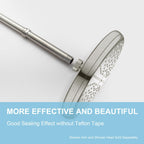 OFFO Shower Head Extension Arm, Brushed Nickel 16 in Shower Arm Extension Shower Head Extender Made of 305 Stainless Steel Shower Pipe Extension