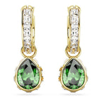 Swarovski Chroma Drop Earrings, Green Pear-Cut Stones in a Gold-Tone Finished Setting, Part of the Swarovski Chroma Collection