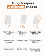 Kootek Cake Decorating Kit Baking Supplies Cake Turntable with 2 Frosting Straight Angled Spatula 3 Icing Smoother Scrapers Baking Accessories Tools for Beginners and Pros, White