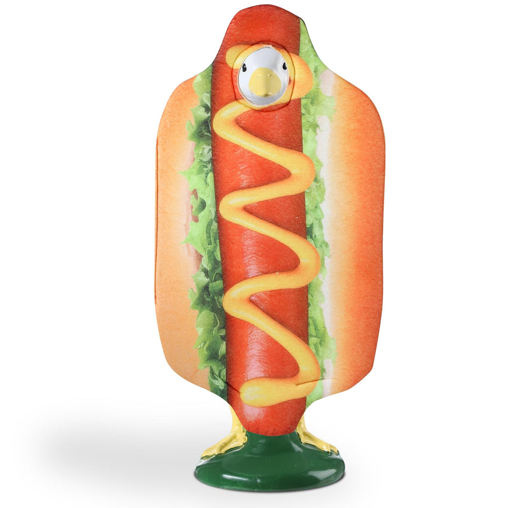 gisgfim Hot Dog Goose Outfits Porch Lawn Goose Clothes Hot Dog Costume 23 Inch High Statue Outfit for Cement Plastic Porch Geese Lawn Garden Yard Patio Outdoor Statue Art Decorations